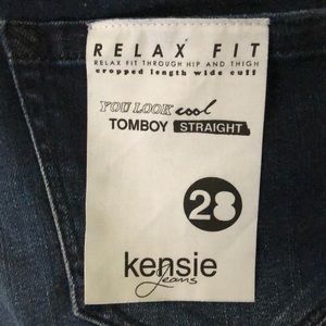 Kensie Relax Fit Tomboy Straight Jeans size 28